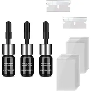 3 pcs Windshield Crack Repair Kit, Automotive Glass Nano Repair Fluid Solution, Car Scratch Remover, Window Screen Repair Kit