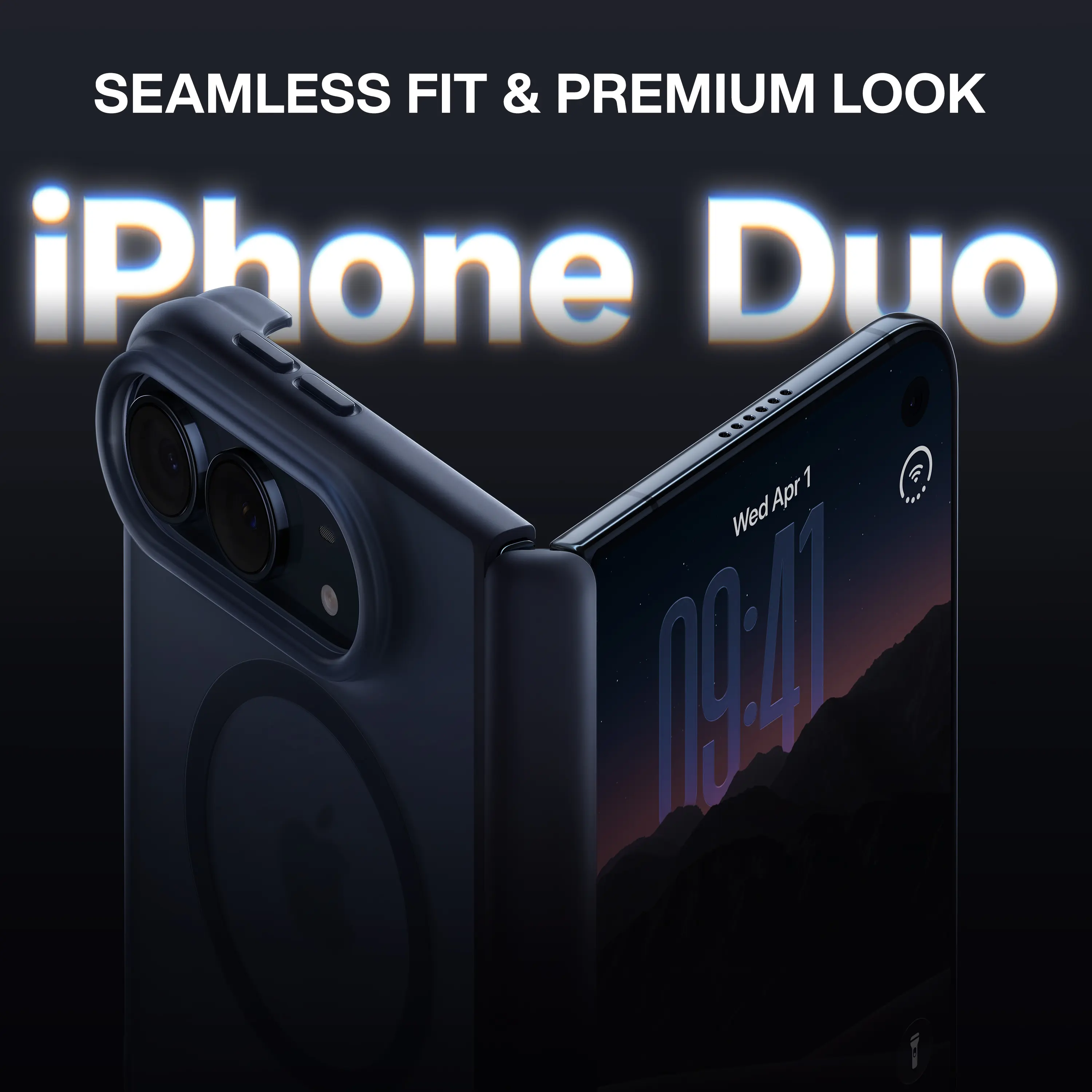 CASEKOO Patented iPhone Duo Case with V-shaped Stand/360 Spin Magnetic Stand Fit for MagSafe, Full Hinge Protection, Shockproof Translucent Matte Duo Case 7.6'', Anti-Yellow, Fingerprint-Resistant, Non-slip, Hands-Free Viewing, Travel,techvibes