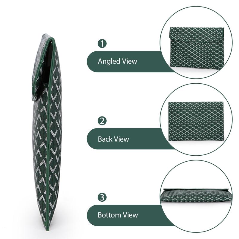 13.3-Inch Laptop Sleeve Padfolio Document Organizer Fits A4 Paper for MacBook iPad Tablet Magnetic Closure Slim Scratch-Resistant for Office School Gift for Students Professionals (Max 13.3-Inch)