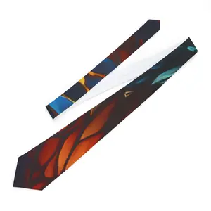 Multi Colored Tie Dye Necktie - Durable Material, Classic Tie Design, Suitable for Various Occasions, Lightweight and Versatile