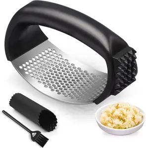 Garlic Press Rocker Stainless Steel Mincer & Crusher Smooth Design Compact Easy Clean Versatile Kitchen Essential garlic  press stainless steel garlic mincer