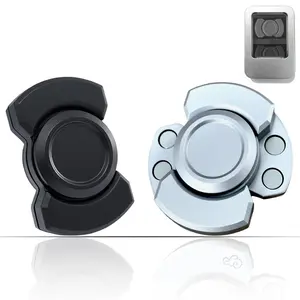 Metal Fidget Toys Adults,3 Play Model (Fidget Spinner,Fidget Clicker,Fidget Slider),Ultra-Silent,High-Speed Rotation,Compact Stress Relief Toy for Adult(Black)