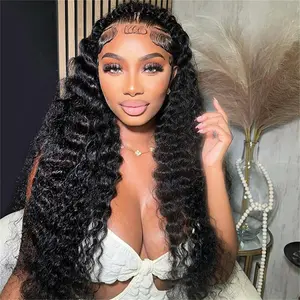 [Summer Essential] Wiggins Hair 200% Density Halo Braid Glueless Pre Styled Wig Deep Wave 13x4 Lace Front Wigs Human Hair Ready To Go Pre Cut Lace Beginner Friendly #tiktokshopstockup #mothersdaygift