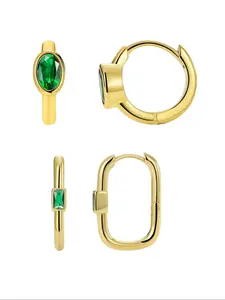 Women's Elegant Rhinestone Decorated Hoop Earrings, Exquisite Trendy Hoop Earrings, Fashionable Jewelry for Women for Daily & Party Decoration