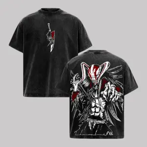 Ichigo Hollow Form Bleach Anime Shirt, Vintage Washed Oversized Graphic Tee, Vasto Lorde Mask Art, Kurosaki Ichigo Transformation T-Shirt, Unisex Streetwear Anime Merch Gift For Bleach Fans
