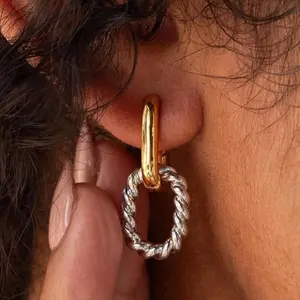 MUMREUES Gold Earrings for Women 14K Gold Hoop Earring Dainty Minimalist Simple Small Earrings Jewelry Gift for Her