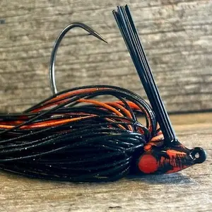 Black/Orange Swim Jig 1/2 ounce