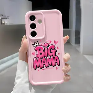 Crown Big Mama Quote Soft&Flexible TPU Silicone Phone Case For Galaxy S26 Ultra S25 Edge S24 FE S23 S22 S21 Plus A13 A14 A15 A16 A17 A33 A34 A35 A36 A52 A53 A54 NOTE20 Durable|Shockproof|Full Camera Protection|Anti-Fingerprint summerwins