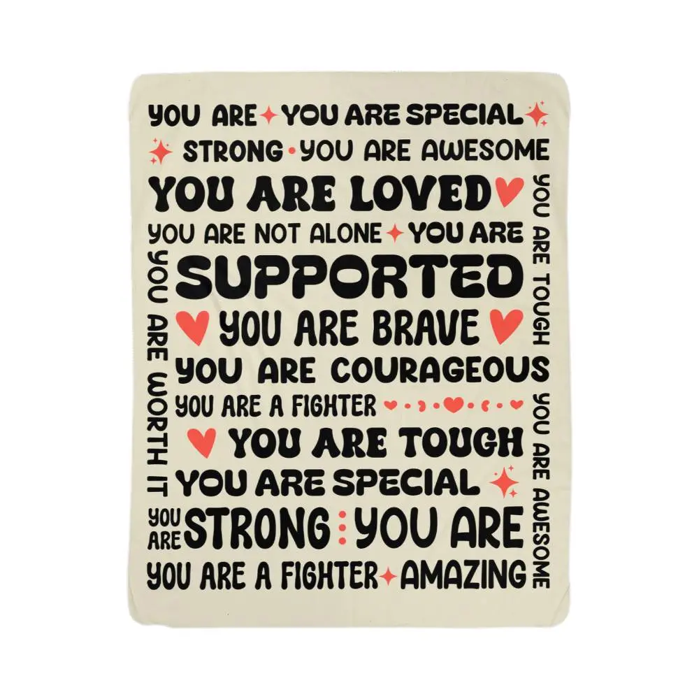 Mom's Cozy 30x40 Sherpa Fleece Blanket - Soft Texture, Durable, Machine Washable, Bravery Message for Daughter, Indoor Use for Movies & TV, Cozy Blanket, Vivid