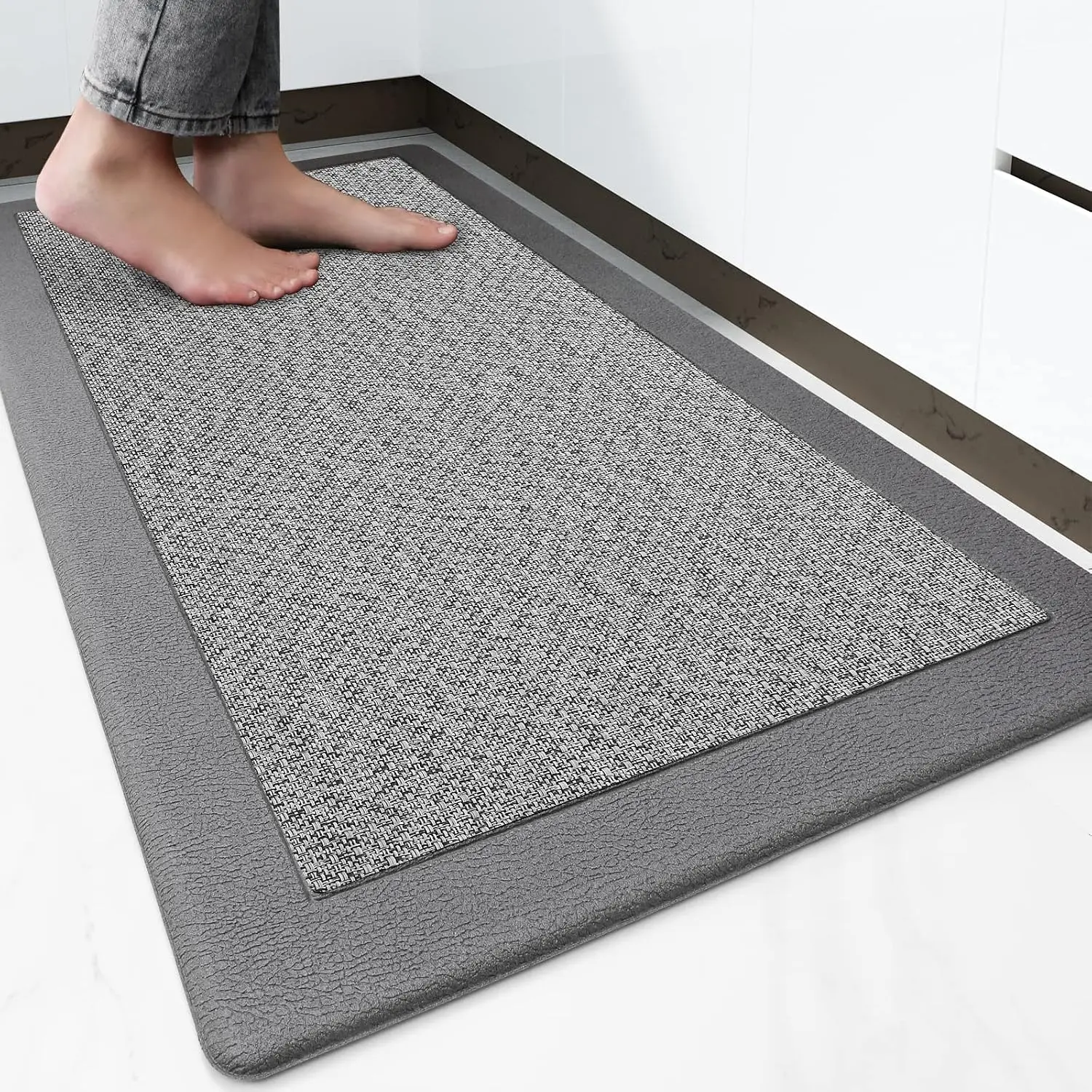 Color G Anti-Fatigue Kitchen Floor Mat - Non-Slip, Cushioned, Waterproof, Easy-to-Clean, Ergonomic Standing Mat for Kitchen, Laundry, tapetes de cocina kitchen mat