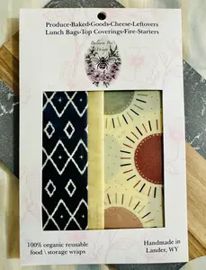 Beeswax Food Wrap Starter Set- (Contemporary Sun)