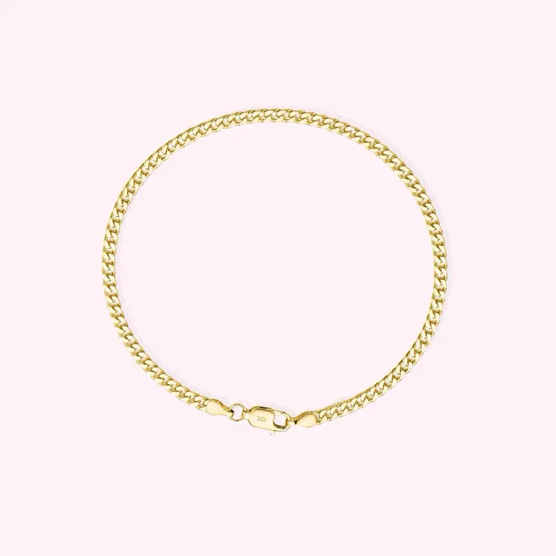 10K Gold Cuban Link Bracelet 3.5mm