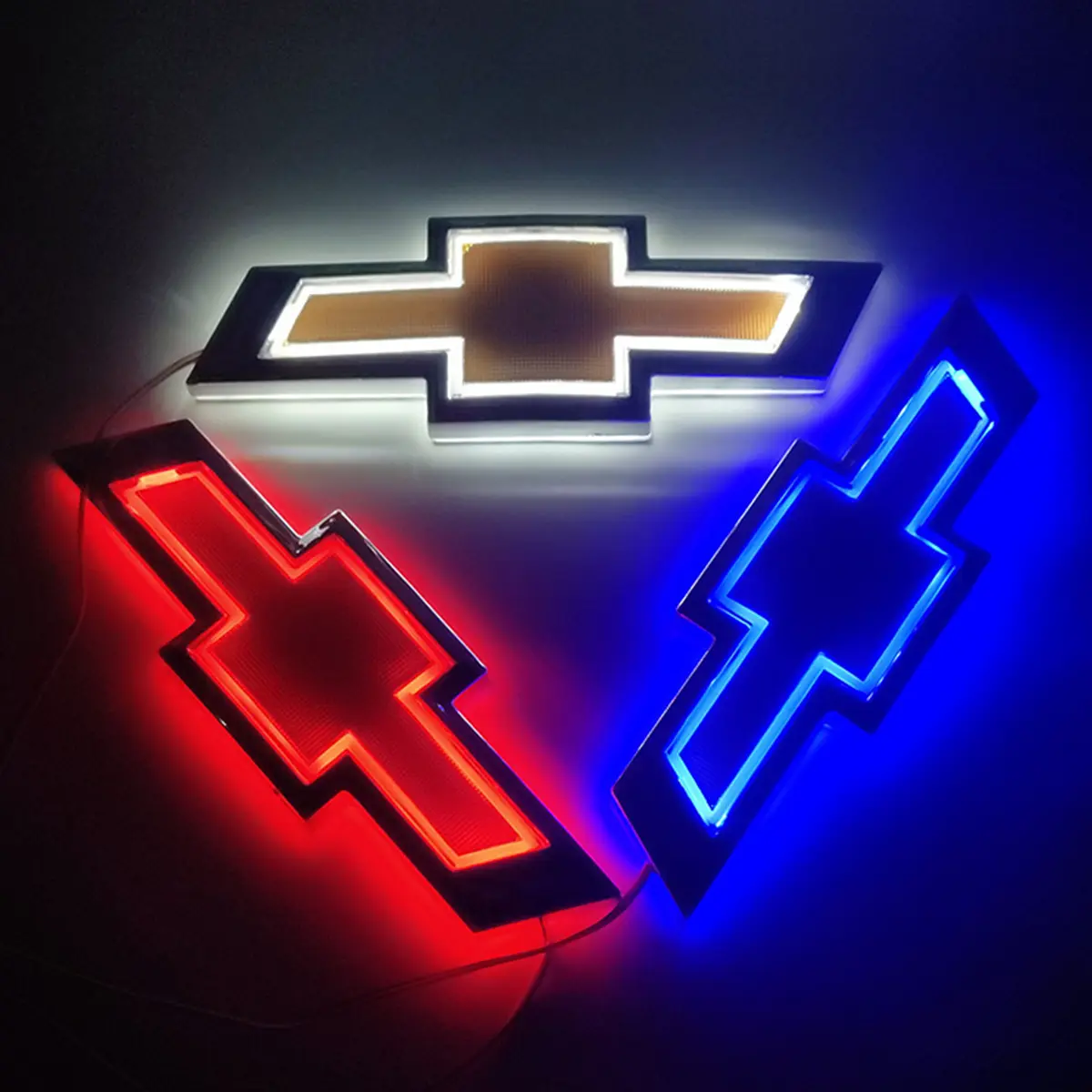 LED Illuminated Chevr olet Bowtie Emblem Badge, Waterproof Light Up Glow Car Logo Replacement, Auto Exterior Decor Mod Accessories For All Chevy Vehi cles, Vehicle Accessories, Cars Accessories