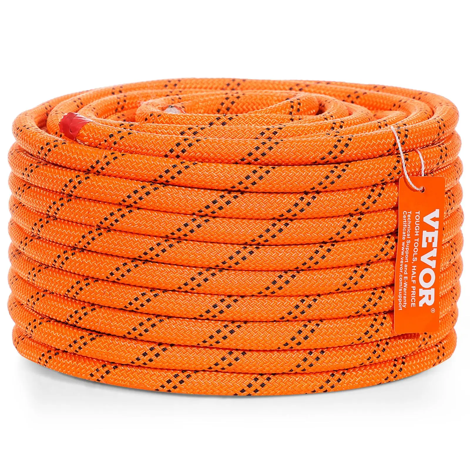 【summerfinds】VEVOR Dual Twisted Polyester Cord, 1/2 inch by 120 feet, 48-Strand, 8000 LBS Tensile Strength, Multi-Use Outdoor Rope for Arborist Activities, Hiking, Swinging, Rappelling, and Rescue, Or