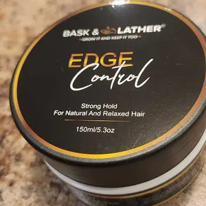 LARGE SIZR- STRONG HOLD - THICK EDGES- EDGE CONTROL BASK AND LATHER Gel Haircare strong edge 5.3oz