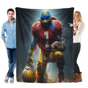 Ninja Turtles Hero Blanket for Rugby Championship Who Will Be the Champion of This Competition? Soft Warm Cozy Throw for Bed Sofa Nap Travel, Cute Home Decor, Holiday Gift