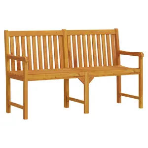 vidaXL Modern Acacia Wood Bench for Garden and Patio, Stylish Outdoor Seating, Durable Brown Furniture to Chill 316611
