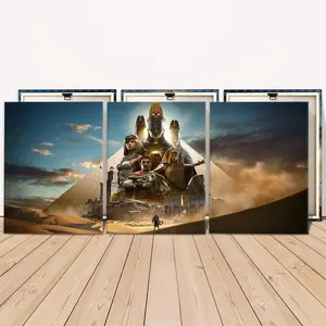 Legendary Figures of Ancient Egypt Pattern Canvas Painting with Frame, Wall Art Poster, Wall Art Decor for Home Living Room Bedroom Office, Ornaments
