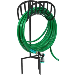 Sorbus Manger Style Garden Hose Stand - Heavy Duty Hose Holder Stake for 125' Water Hose Storage