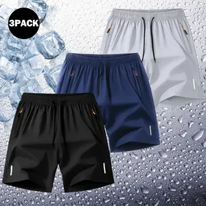 Men's 3-Pack Quick-Dry Athletic Shorts Fashionable Versatile Outdoor Casual Shorts