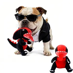 Fuufome Monster Alien Plush Dog Toy with Squeaker Soft Funny Interactive Chew Toy for Small Medium Large Dogs Stress Relief Indoor Play