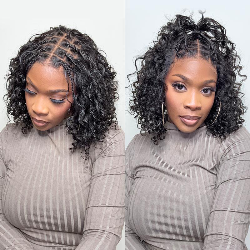 Frodio Veralux™ 13x6 HD Lace Wig Glueless Wear & Go 12” Boho Braids Water Wave Pre-Cut Lace Wig – Premium Fiber, Beginner Friendly Frodio Veralux™ 13x6 HD Lace Wig Glueless Wear & Go 12” Boho Braids Water Wave Pre-Cut Lace Wig – Premium Fiber, Beginner Friendly