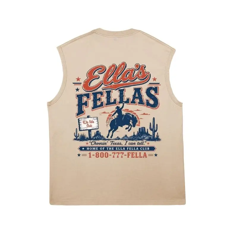 Men's Retro Rodeo Graphic Print Tank Top - Menswear, Distressed Washed Soft Breathable Cotton, Casual Relaxed Loose Fit Crew Neck Sleeveless Summer Streetwear Shirt (Cold Wash Recommended)