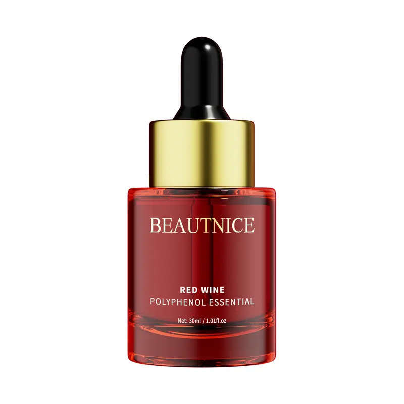 BEAUTNICE Red Wine Polyphenol Essence Anti-Wrinkle Face Serum - Firming Deep Hydration, Replenishing Glow for All Skin Types, Fast-Absorbing Treatment, Unisex AM+PM