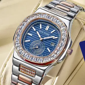 PINTIME Classic Men's Luxury Watch |   Waterproof Quartz Wristwatch with Calendar Display