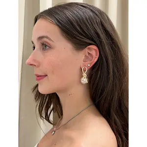 Knot Pearl Drop Earrings