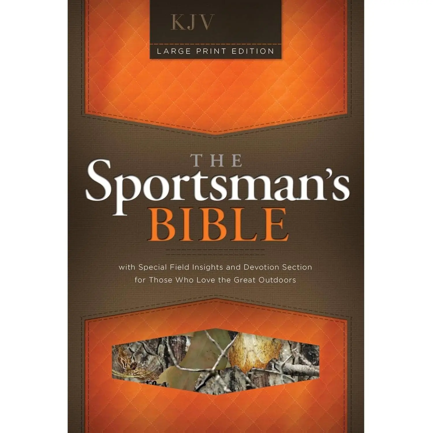 KJV Sportsman's Bible, Large Print Personal Size, Mothwing™ Camouflage LeatherTouch, KJV Holy Bible, Red Letter, Presentation Page, Articles, Cross-References, Full-Color Maps, Easy-to-Read Bible Type