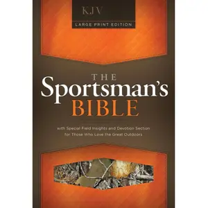 KJV Sportsman's Bible, Large Print Personal Size, Mothwing™ Camouflage LeatherTouch, KJV Holy Bible, Red Letter, Presentation Page, Articles, Cross-References, Full-Color Maps, Easy-to-Read Bible Type