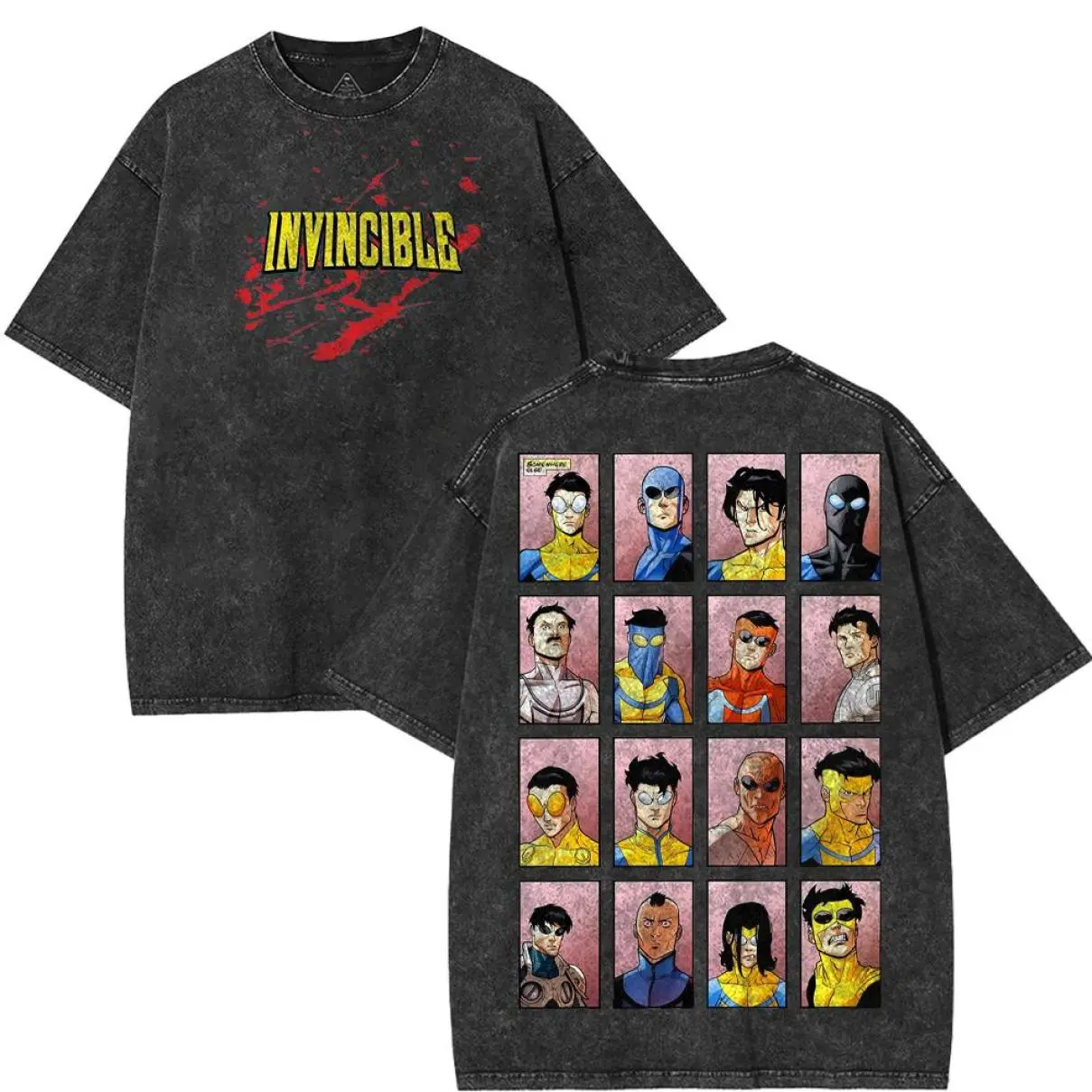 Retro Limited Invincible War Movie Graphic Tee, Mark Grayson Cotton Shirt, Unisex Oversized Tshirt Menswear Top Streetwear Crewneck Vintage