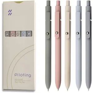 5 count Pens, Gel Pens Fine Point Smooth Writing Quick Dry Pen, 0.5mm Black Ink Pens for Journaling Note Taking, Ballpoint Pens for School Office Home Supplies, Small Gifts for College Student Women Men