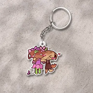 Dandy's world keychain: Bassie and Shelly, Bassiedandysworld, Shellydandysworld