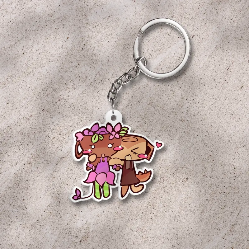 Dandy's world keychain: Bassie and Shelly, Bassiedandysworld