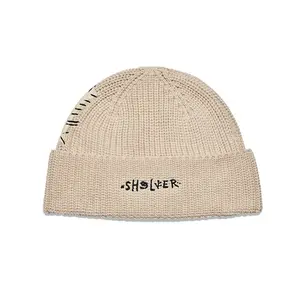 POP MART Hirono Living Wild-Shelter Earthenware Embroidered Beanie Light Grey