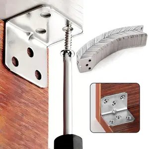 Thickened Right Angle Corner Brackets, Heavy Duty Stable Furniture Fixtures, 90 Degree Fixed Parts, 6-Hole Corners, Durable Stands for Tables Chairs Cabinets, Sturdy Bracket