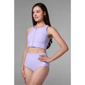 Women's Medley Zip-Up Swim Bra | Lavendula