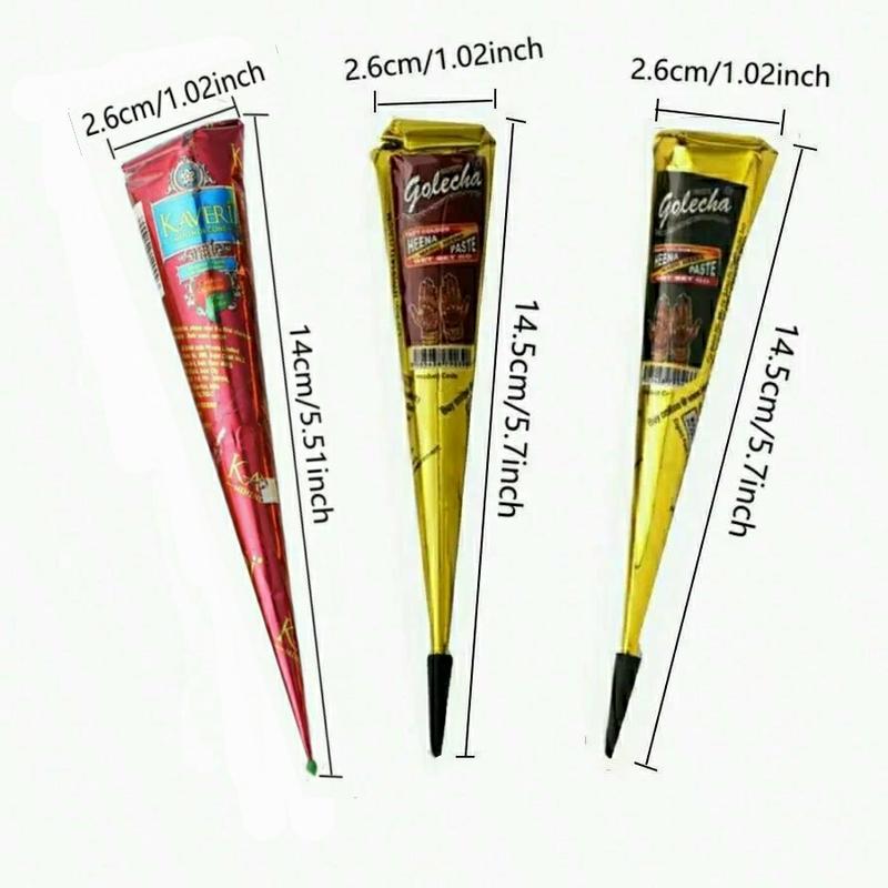 3 Pcs Henna Tattoo Paste, Temporary Waterproof Body Art, Henna Design Cream, Ideal for Creative Body Design #TOP PICKS