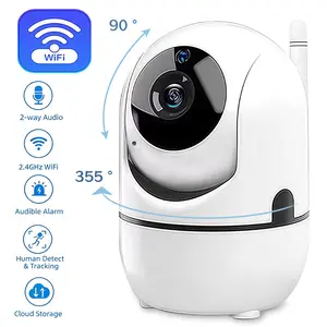 WiFi Security Camera, Wireless Security Camera, Pan/Tilt Indoor Cam with 24/7 Continuous Recording, Motion Alert & Push Notification, Clear Night Vision, Two-Way Talk, Remote App Control, for Pet, Home & Office Surveillance