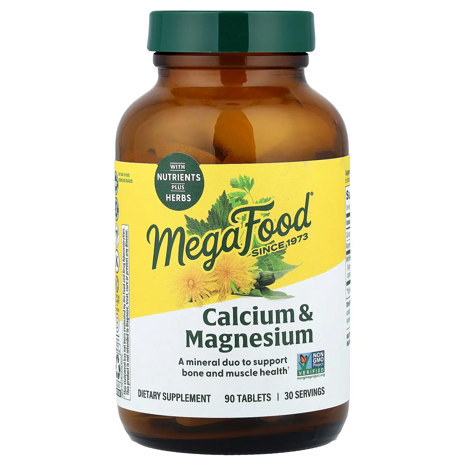 MegaFood Calcium & Magnesium, 90 Tablets