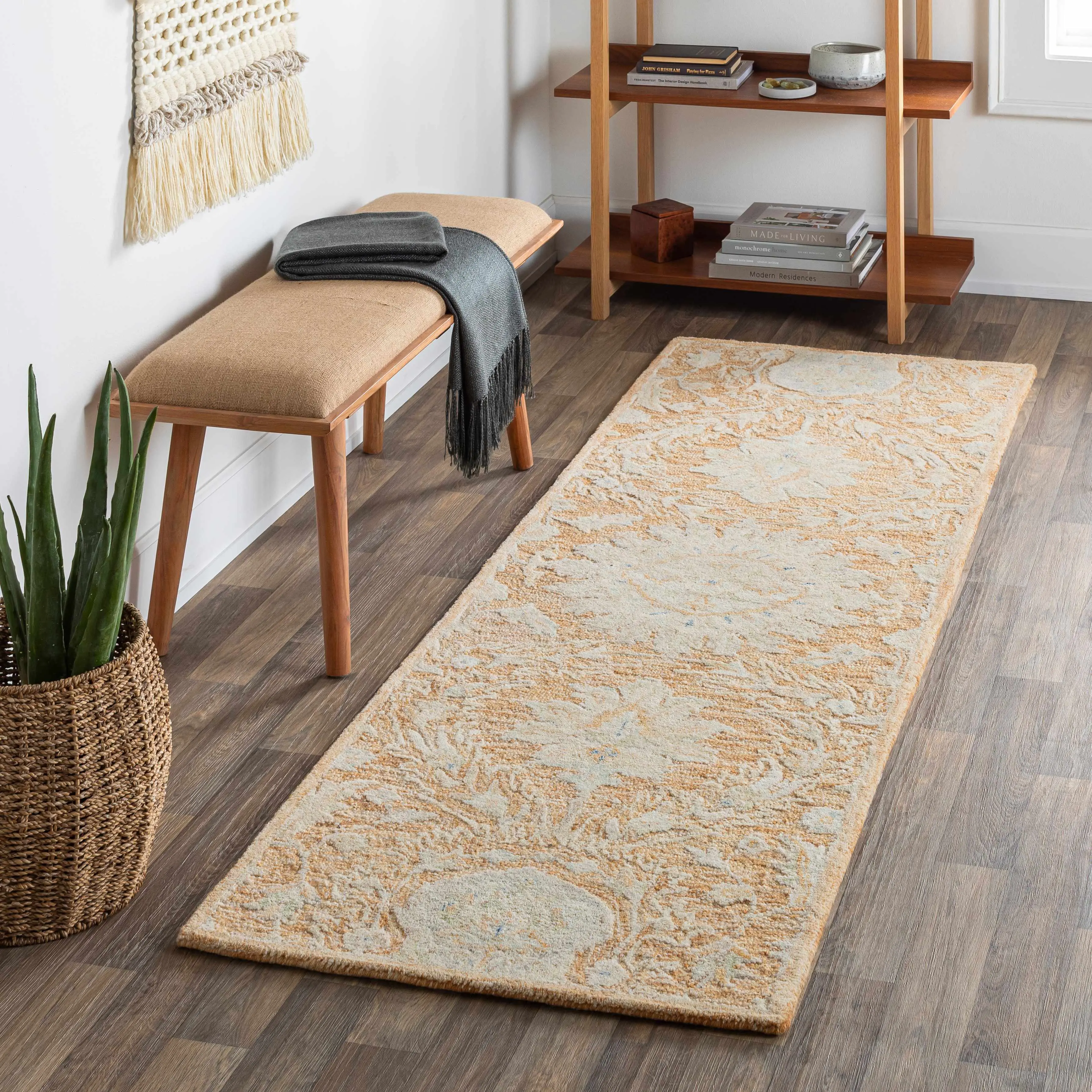 Lonoy Rectangle Coral Wool Small Carpet - 2x3 Size, Home Decor Items, Living Room Rugs, Household Furnishing (Clearance)