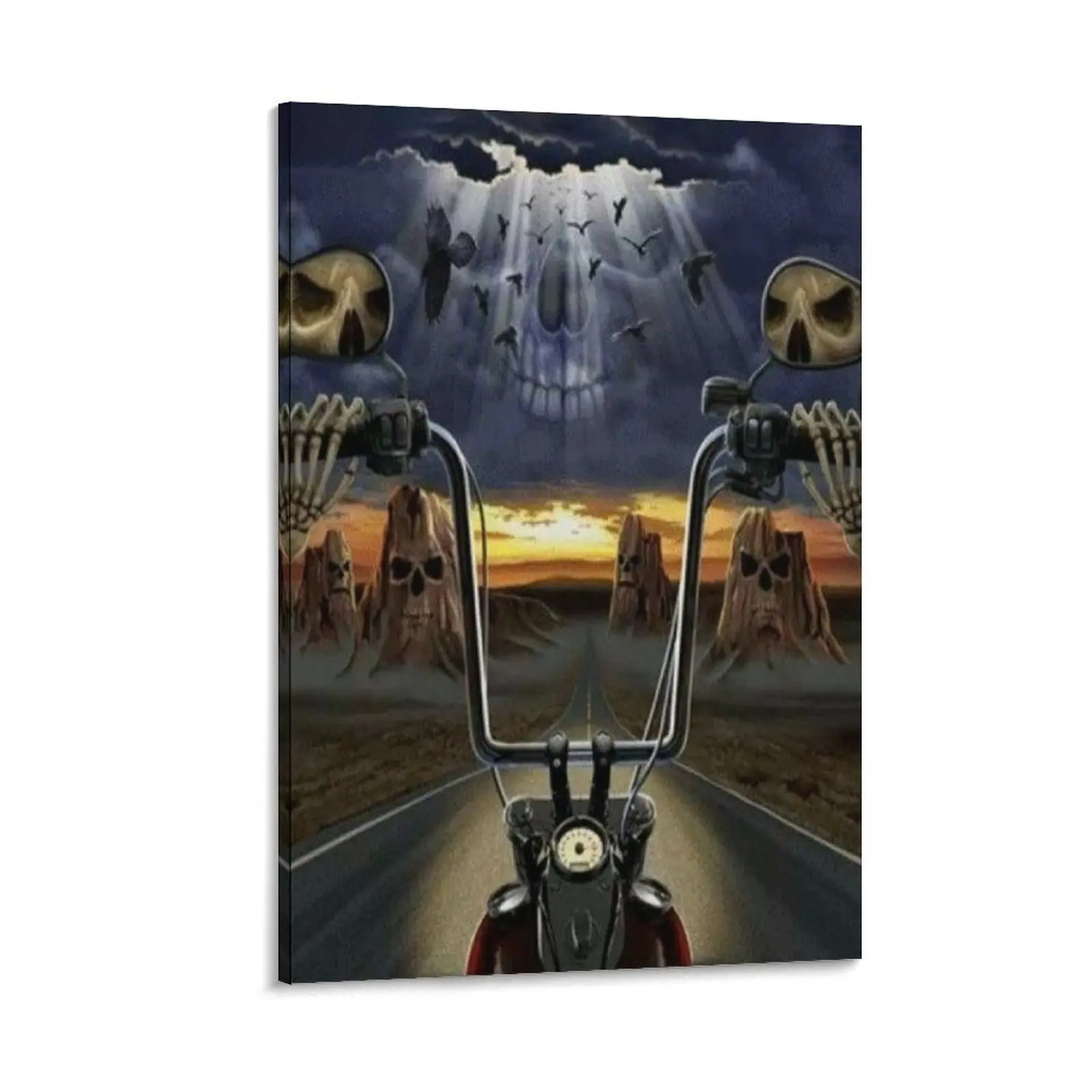 Motorcycle Rider Poster David Mann Picture Print 107 Canvas Poster Bedroom Decor Sports Landscape Office Room Decor Gift