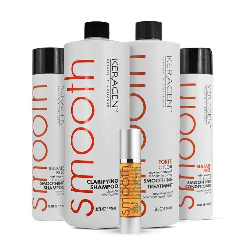 Keragen Brazilian Keratin Hair Treatment – Premium Straightening Cream, Sulfate-Free Anti-Frizz Formula, Perfect for Dry & Damaged Hair, Complete Kit Combo Set
