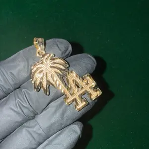 LA Gold Pendant with Palm Tree