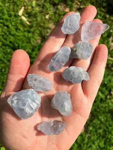 New Moon Beginnings Raw Celestite Crystal Cluster Mini - Natural Mineral Cluster with Unique Crystals