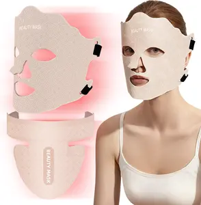 AYYHG 7-in-1 GlowTech LED Face Mask - Red Light Therapy for Brightening, All Skin Types, Portable Rechargeable, 2-Year Warranty, Boxed, Home/Travel Use, Ideal Black Friday Gift, Box