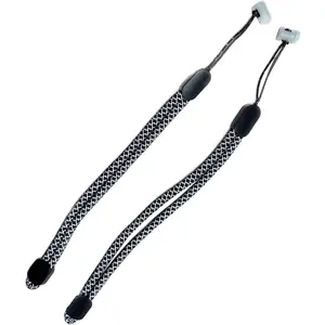 Improved Replacement Wrist Wraps for Oculus Quest 2 Gen Controller, Reflective Hand Straps with  Black Stopper, Replacement Adjustable Wrist Lanyards for Oculus Controller(Black)