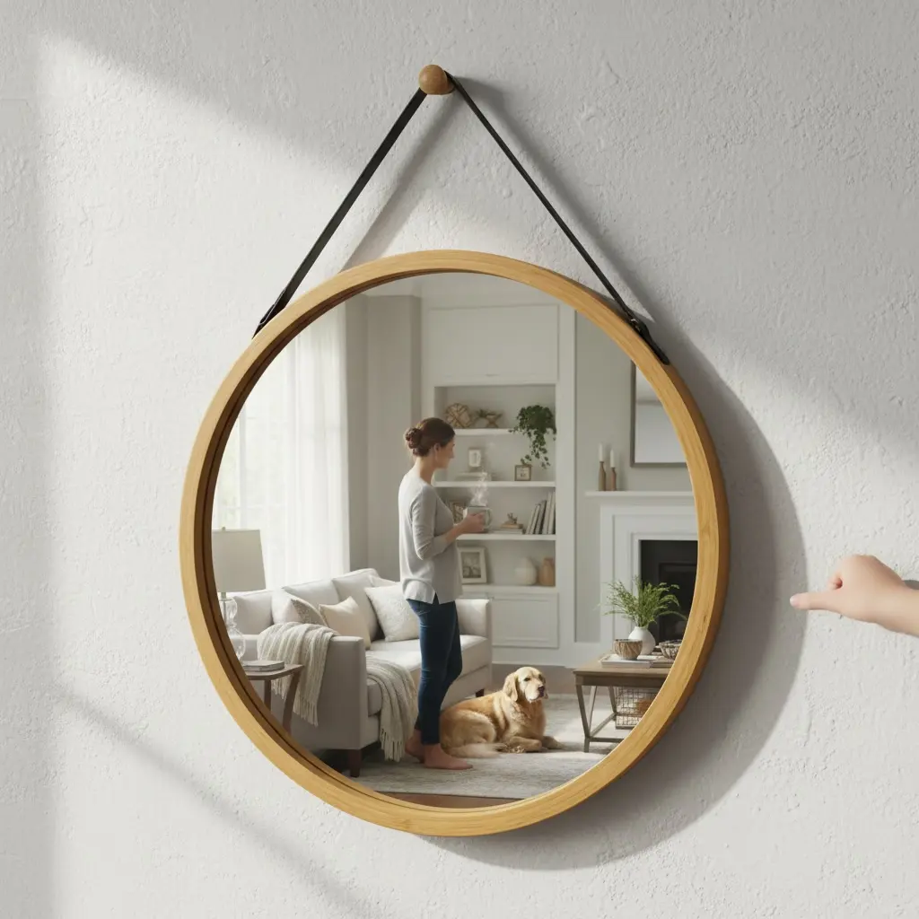 20” Mirror with leather Strap